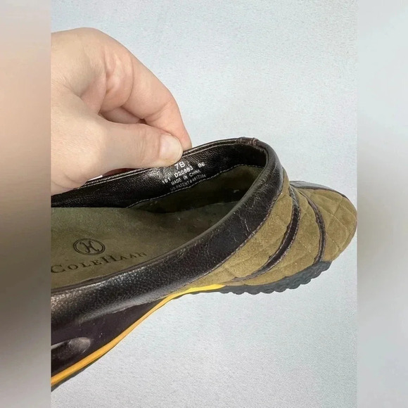 Cole Haan Air Slip-On Green and Brown Loafes Backless Mules Shoes US 7 B - Picture 8 of 8